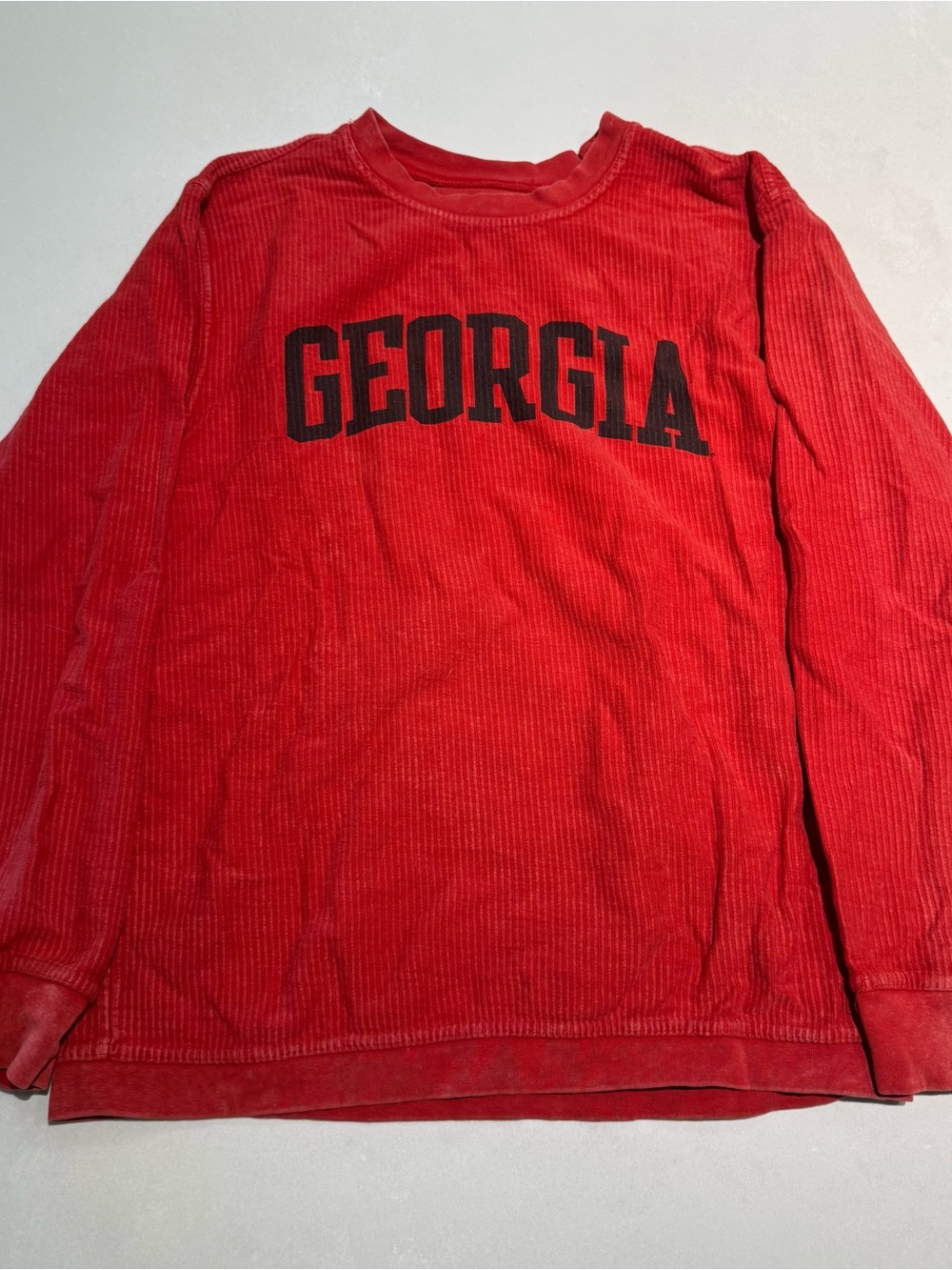 Vintage Georgia Red Thermal Long Sleeve